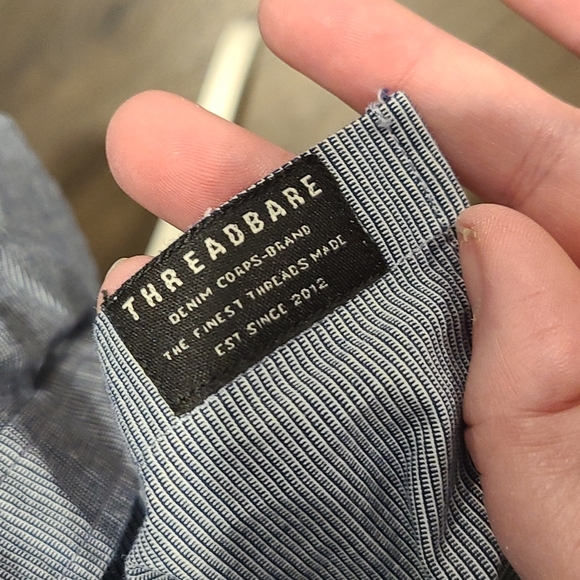 Threadbare long sleeve small striped pattern shirt - Picture 3 of 5